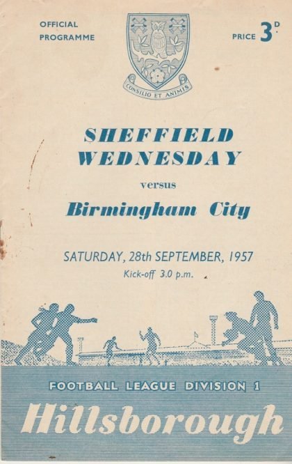 Sheffield Wednesday v Birmingham City 28-Sep-1957
