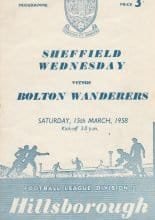 Sheffield Wednesday v Bolton Wanderers 15-Mar-1958