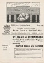 Luton Town v Bradford City 20-Oct-1966