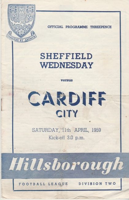 Sheffield Wednesday v Cardiff City  11-Apr-1959