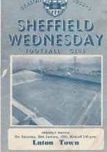 Sheffield Wednesday v Luton Town  28-Jan-1956