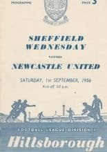 Sheffield Wednesday v Newcastle United 01-Sep-1956
