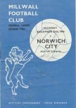 Millwall v Norwich City 26-Dec-1966
