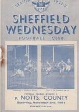 Sheffield Wednesday v Notts County  03-Nov-1951
