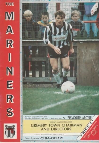 Grimsby Town v Plymouth Argyle 14-Sep-1991
