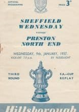 Sheffield Wednesday v Preston North End 09-Jan-1957
