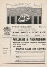 Luton Town v Port Vale 01-Apr-1967