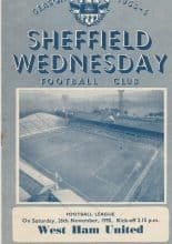Sheffield Wednesday v West Ham United 26-Nov-1955