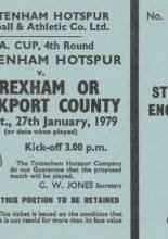 Tottenham Hotspur v Wrexham/Stockport County 27-Jan-1979