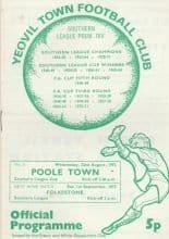 Yeovil Town v Poole Town 22-Aug-1973