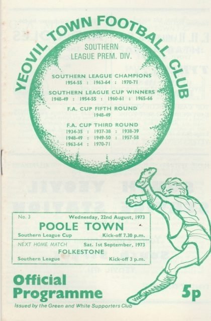 Yeovil Town v Poole Town 22-Aug-1973