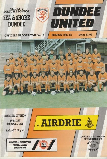Dundee United v Airdrieonians  08-Oct-1991