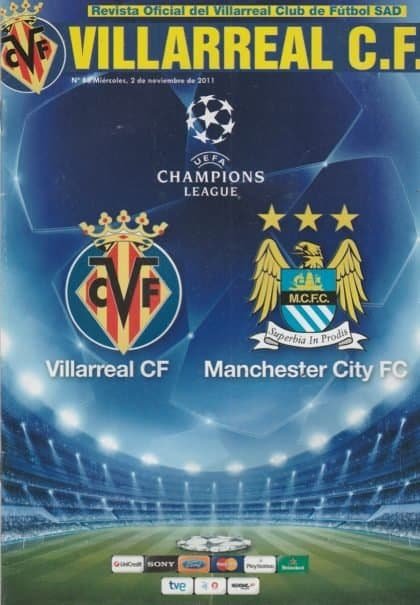 Villarreal v Manchester City  02-Nov-2011