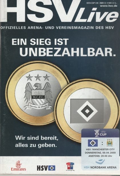 Hamburg SV v Manchester City 09-Apr-2009