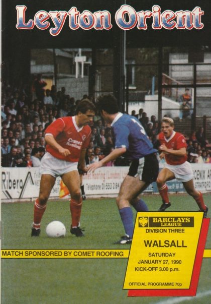 Leyton Orient v Walsall 27-Jan-1990