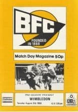 Barnet v Wimbledon 09-Aug-1988