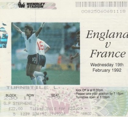 England v France 19-Feb-1992