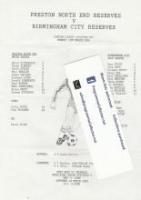 Preston North End Reserves v Birmingham City Reserves 13-Mar-1995