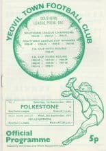Yeovil Town v Folkestone 01-Sep-1973