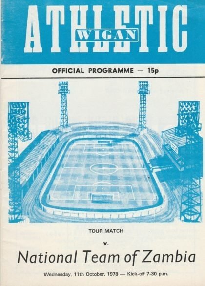 Wigan Athletic v National Team of Zambia  11-Oct-1978
