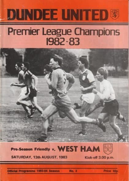 Dundee United v West Ham United 13-Aug-1983