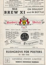 Banbury United v Minehead  16-Jan-1971