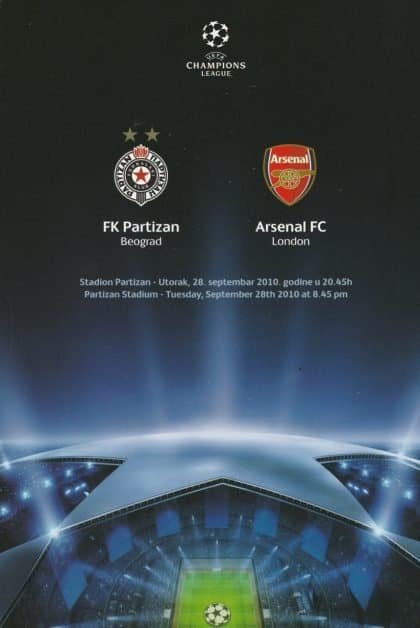 Partizan Belgrade v Arsenal  28-Sep-2010