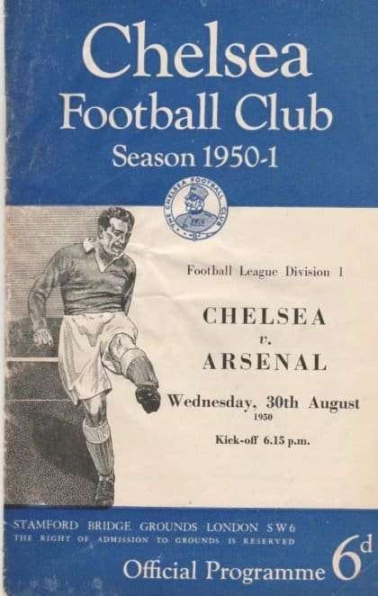 Chelsea v Arsenal 30-Aug-1950