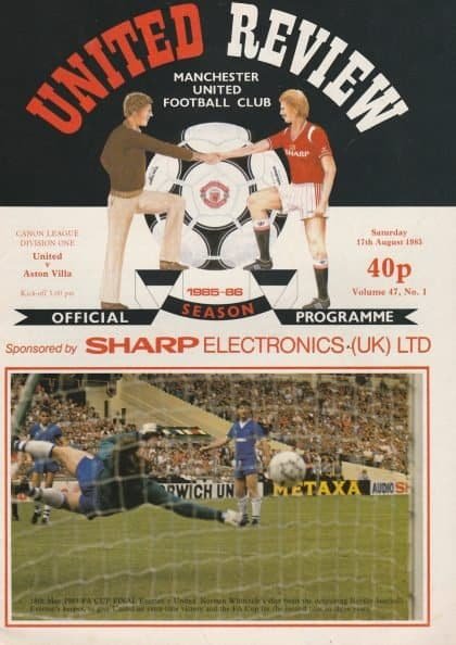 Manchester United v Aston Villa 17-Aug-1985