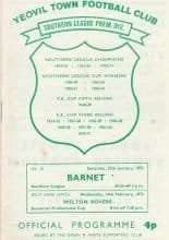 Yeovil Town v Barnet 27-Jan-1973