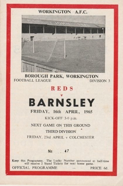 Workington v Barnsley 16-Apr-1965