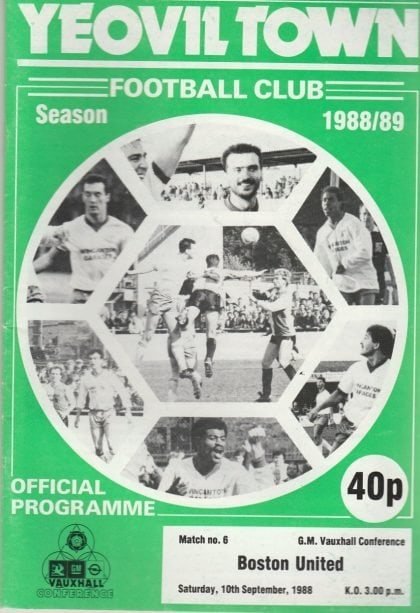 Yeovil Town v Boston United 10-Sep-1988