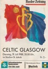 FC Basel v Glasgow Celtic 19-Jul-1988