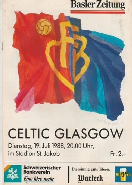 FC Basel v Glasgow Celtic 19-Jul-1988
