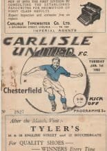 Carlisle United v Chesterfield   01-Jan-1952