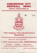 Chelmsford City v Corby Town 09-Sep-1963