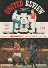 Manchester United v Crystal Palace 09-Dec-1989