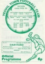 Yeovil Town v Dartford  01-Mar-1975
