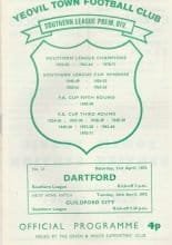 Yeovil Town v Dartford  21-Apr-1973