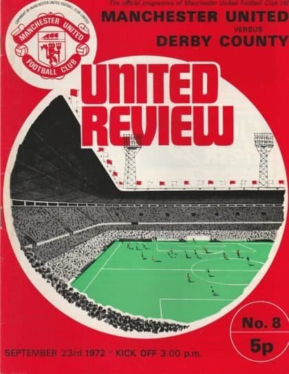 Manchester United v Derby County  23-Sep-1972