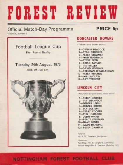 Doncaster Rovers v Lincoln City 24-Aug-1976