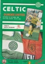 Glasgow Celtic v Dundee United 20-Oct-1990