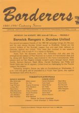 Berwick Rangers v Dundee United 03-Aug-1981