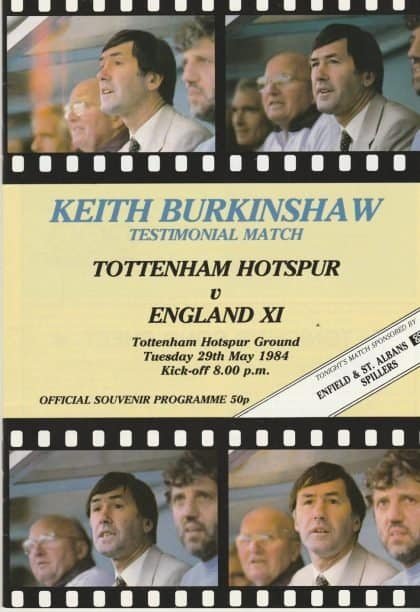 Tottenham Hotspur v England XI 29-May-1984