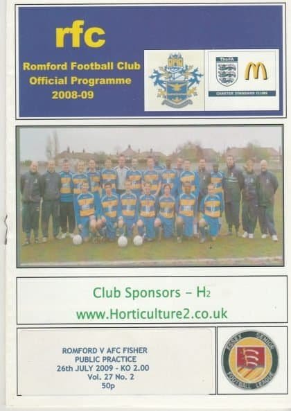 Romford v AFC Fisher  26-Jul-2009