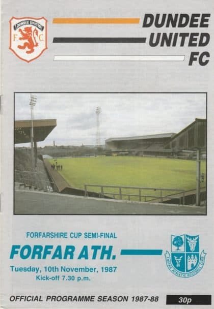 Dundee United v Forfar Athletic  10-Nov-1987