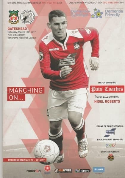 Wrexham v Gateshead  11-Mar-2017