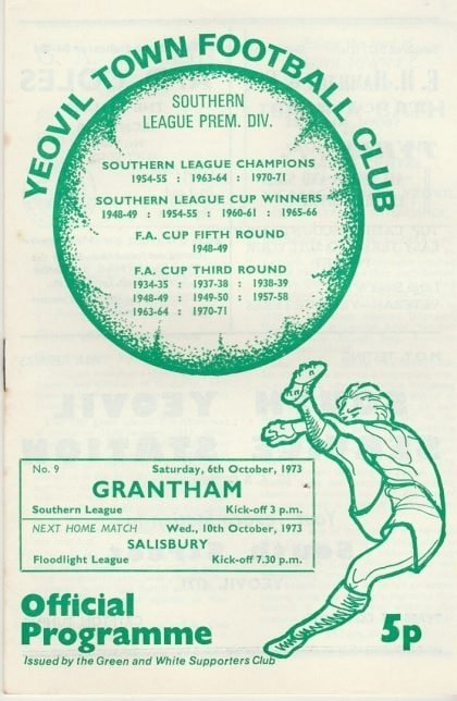 Yeovil Town v Grantham Town  06-Oct-1973