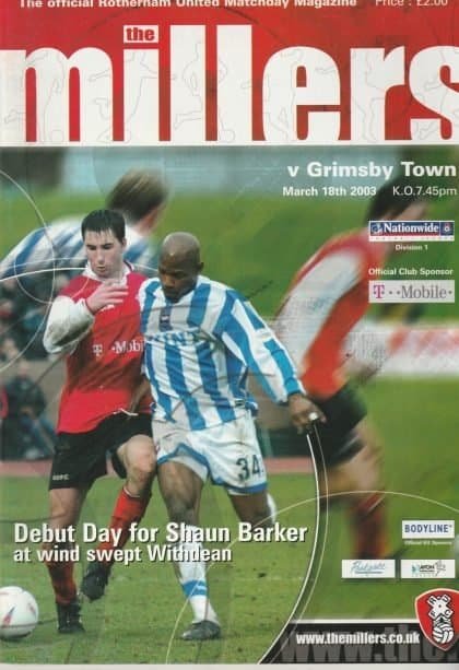 Rotherham United v Grimsby Town  18-Mar-2003