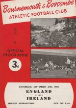 England Amateur v Northern Ireland Amateur  27-Sep-1958